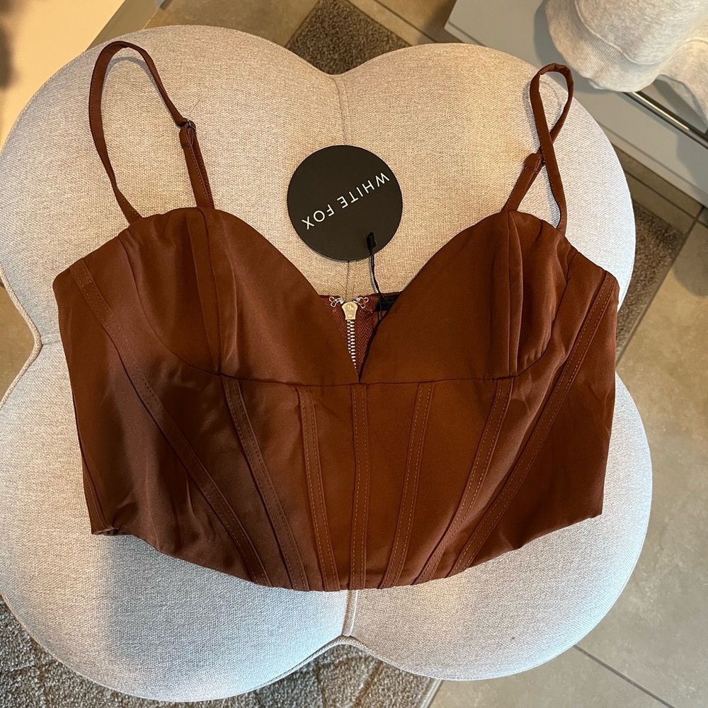 NWT White Fox Boutique Crop Top Size M